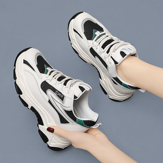 Damen modische und bequeme Sneakers mit stoßdämpfender Sohle EB