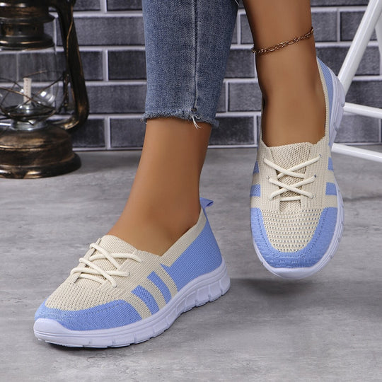 Damen Sportliche Sneaker mit atmungsaktivem Mesh-Obermaterial und flexiblem Sohlen-Design EB