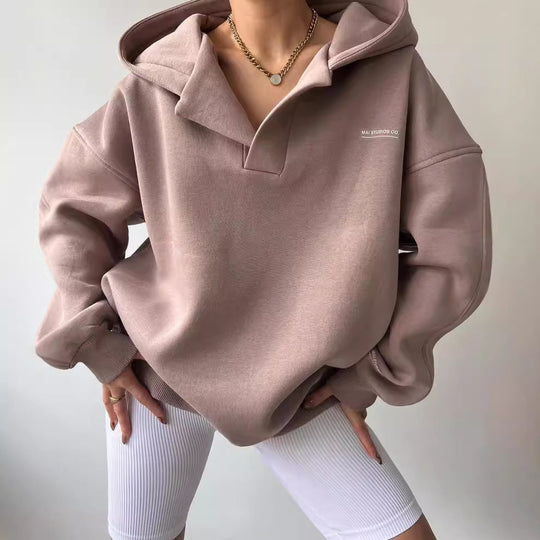 Damen oversized Kapuzenpullover mit lässigem Schnitt und sportlicher Ästhetik EB