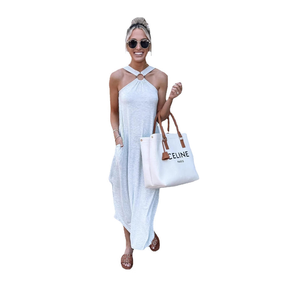 Damen Maxikleid mit multifunktionalem Halter EB