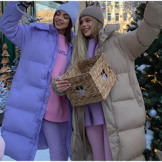EB | Lange mit Verstellbarer Kapuze für Frauen Ideal für Den Winter
