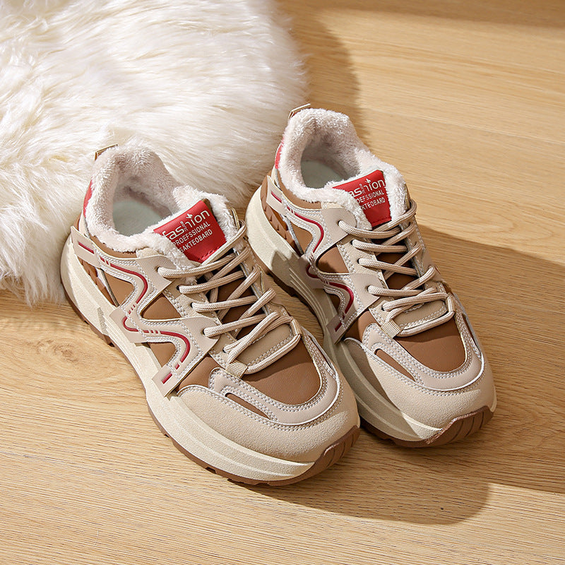 Damen Sportliche Sneakers mit bequemer Fleece-Innenausstattung EB