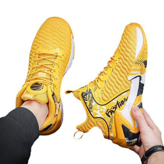 Damen Sportliche Basketball Sneakers mit atmungsaktivem Obermaterial und dämpfender Sohle EB