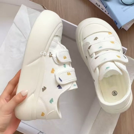 Damen Sportliche Sneaker mit praktischem Klettverschluss und modischem Denim-Obermaterial EB