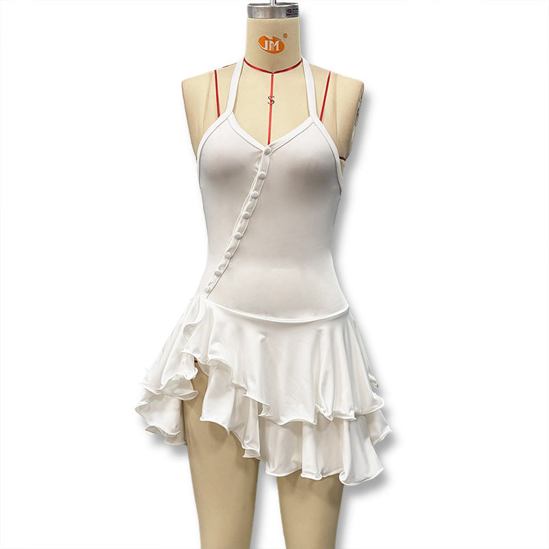 Damen Tänzeroutfit mit raffinierten Volant-Details und elegantem Schnitt EB