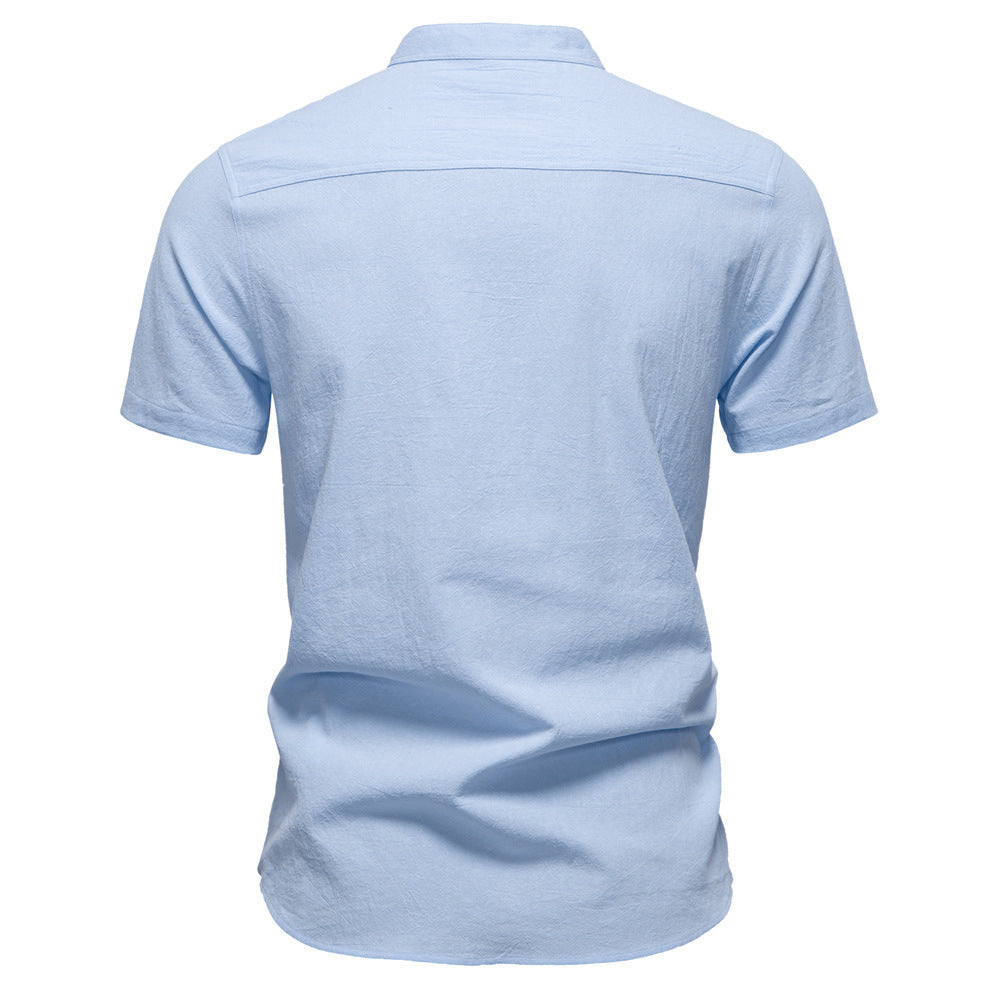 Herren Kurzarm Henley-Shirt mit praktischer Knopfleiste und modernem Design EB
