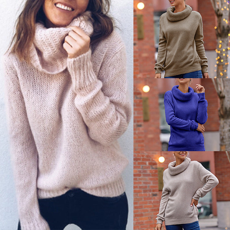 Damen Kuscheliger Rollkragenpullover aus weichem Strick EB
