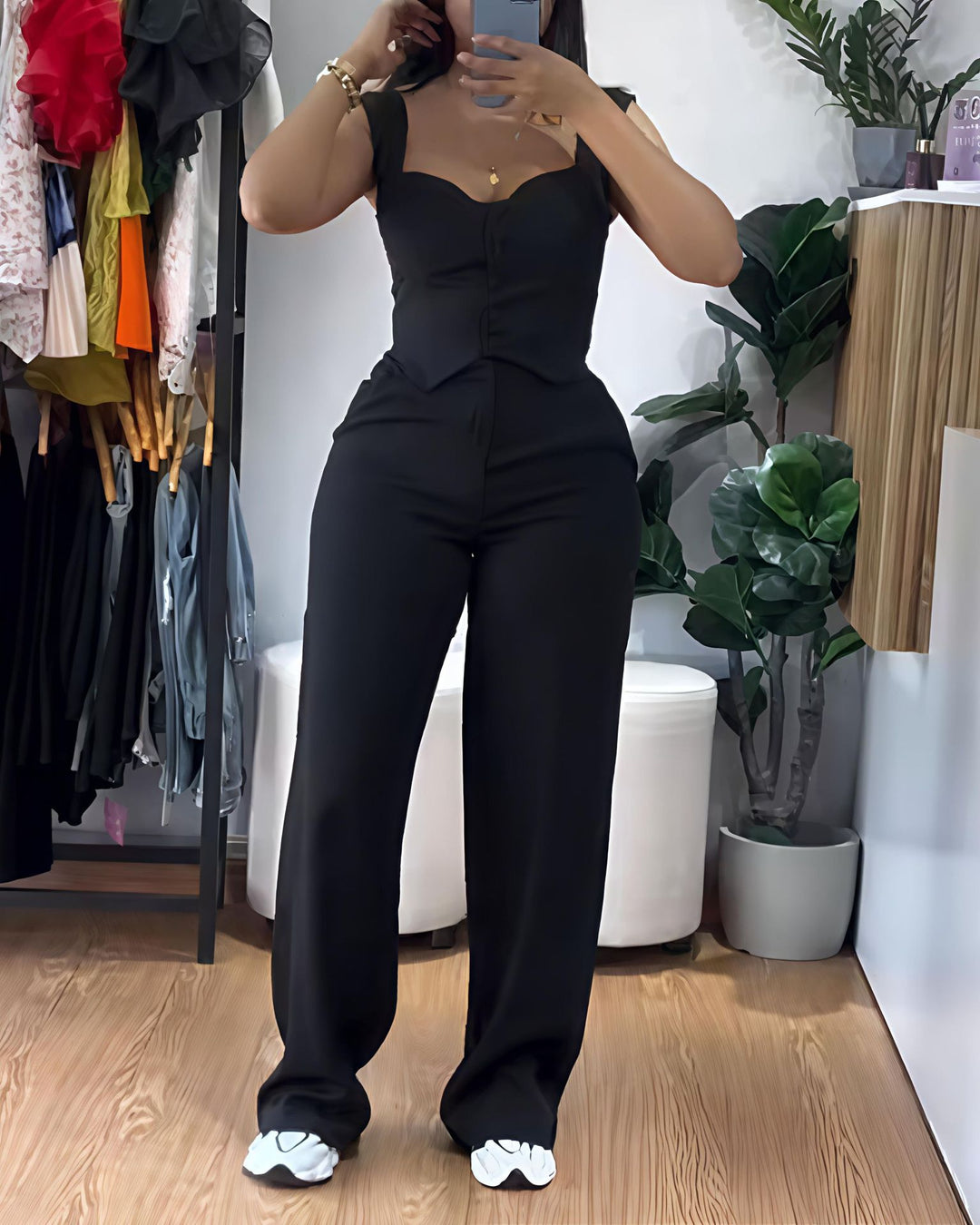 Damen Elegantes und figurbetontes Jumpsuit EB