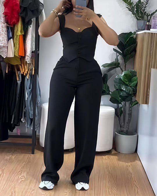 Damen Elegantes und figurbetontes Jumpsuit EB