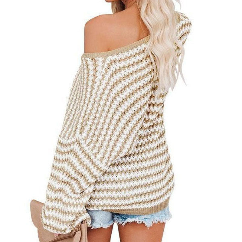 EB | Gestreifter Strickpullover Für Modische Looks
