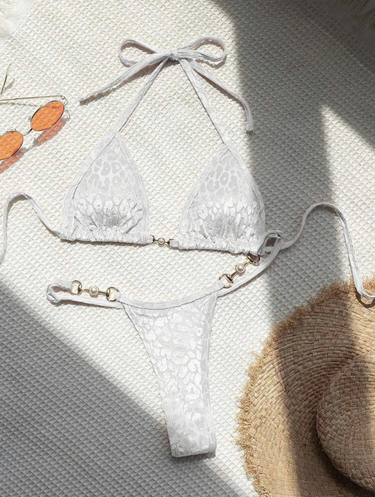 Damen Triangel-Bikini mit dekorativen Akzenten und raffiniertem Schnitt EB