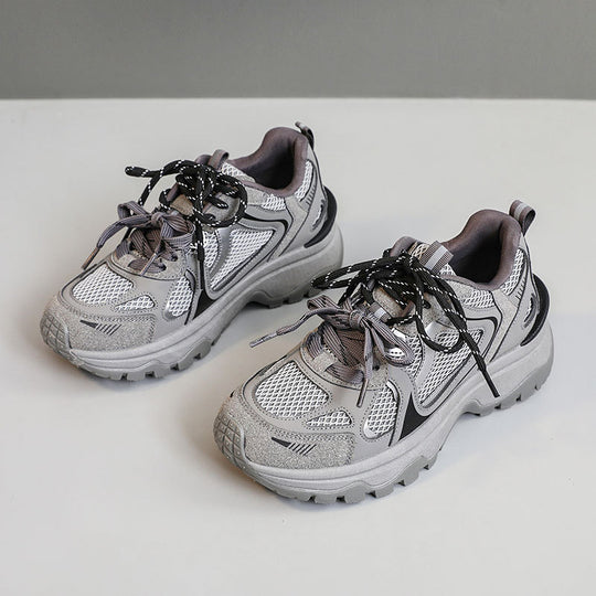 Damen sportliche Multifunktionssneaker mit atmungsaktiver Mesh-Oberfläche und dämpfender Sohle EB