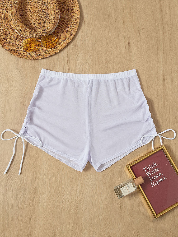 Damen Bequeme Badeshorts mit Rüschendetails EB