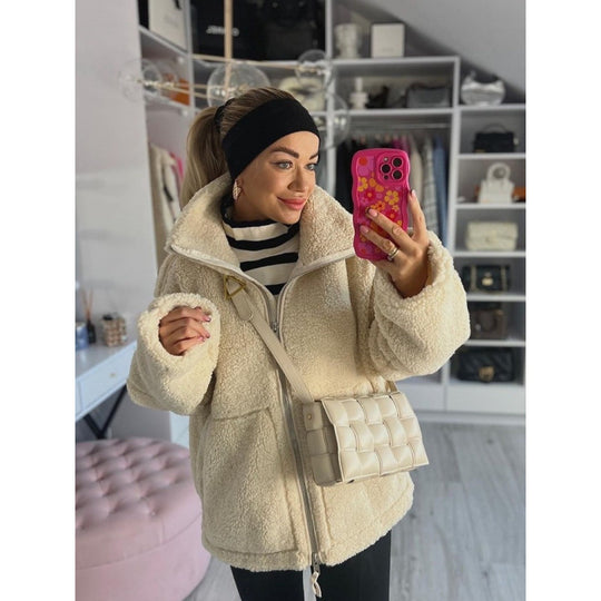 Damen kuschelige Fleecejacke EB