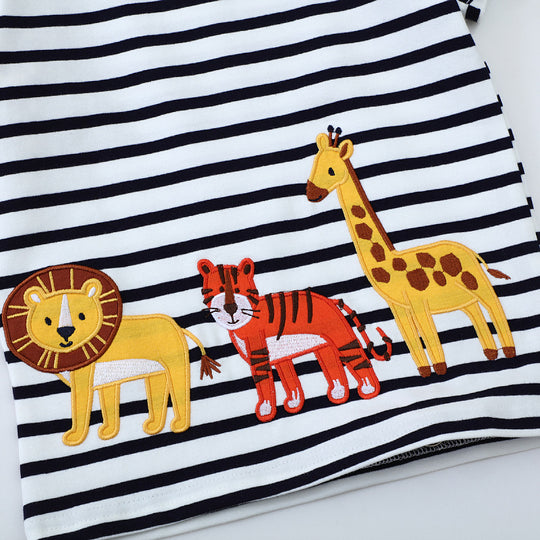 Kinder T-Shirt mit lebendigen Tierapplikationen EB