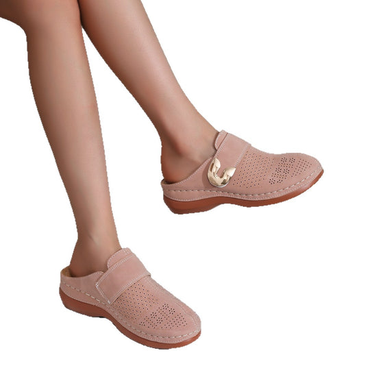 Damen Atmungsaktive Clogs mit seitlichem Schnallen-Detail EB