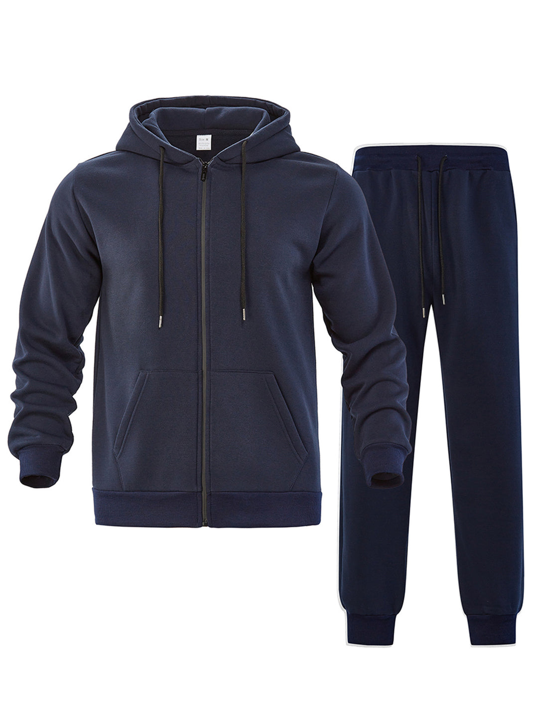 Herren nan zweiteiliges Jogginganzug-Set mit durchgehendem Reißverschluss Kapuzenjacke und taillierter Jogginghose EB