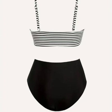 Damen Hochgeschnittenes Bikini-Set mit Wickel-Oberteil EB