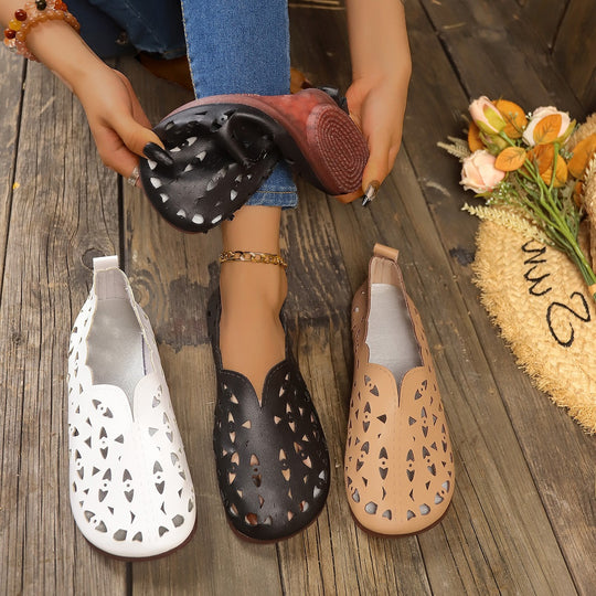Damen Ballerinas mit durchbrochenem Design EB