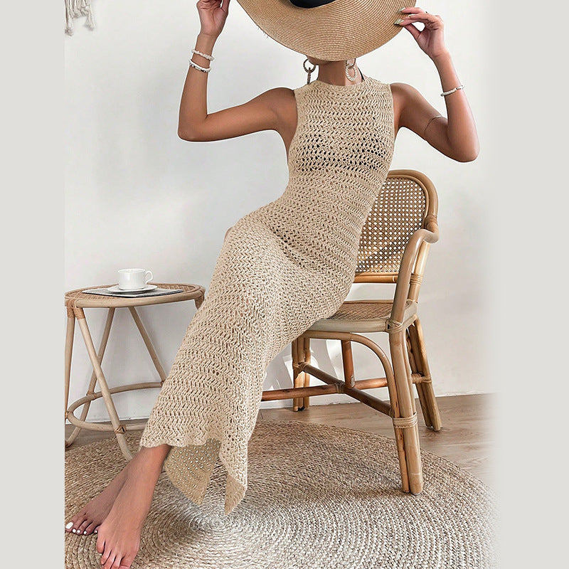 Damen langes Häkelkleid EB