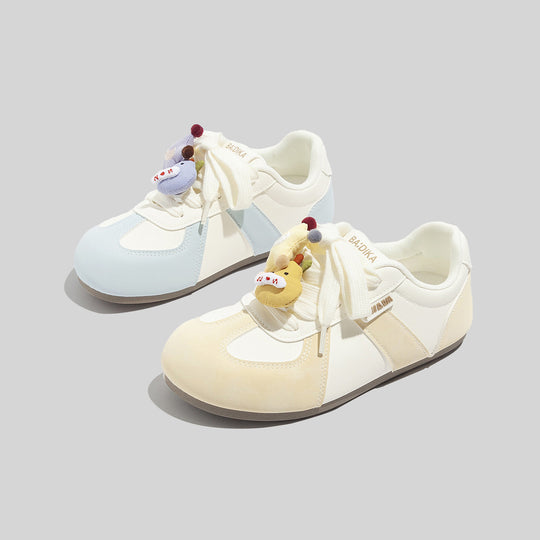Damen Sneakers mit tierischen Applikationen und bequemer Dämpfung EB