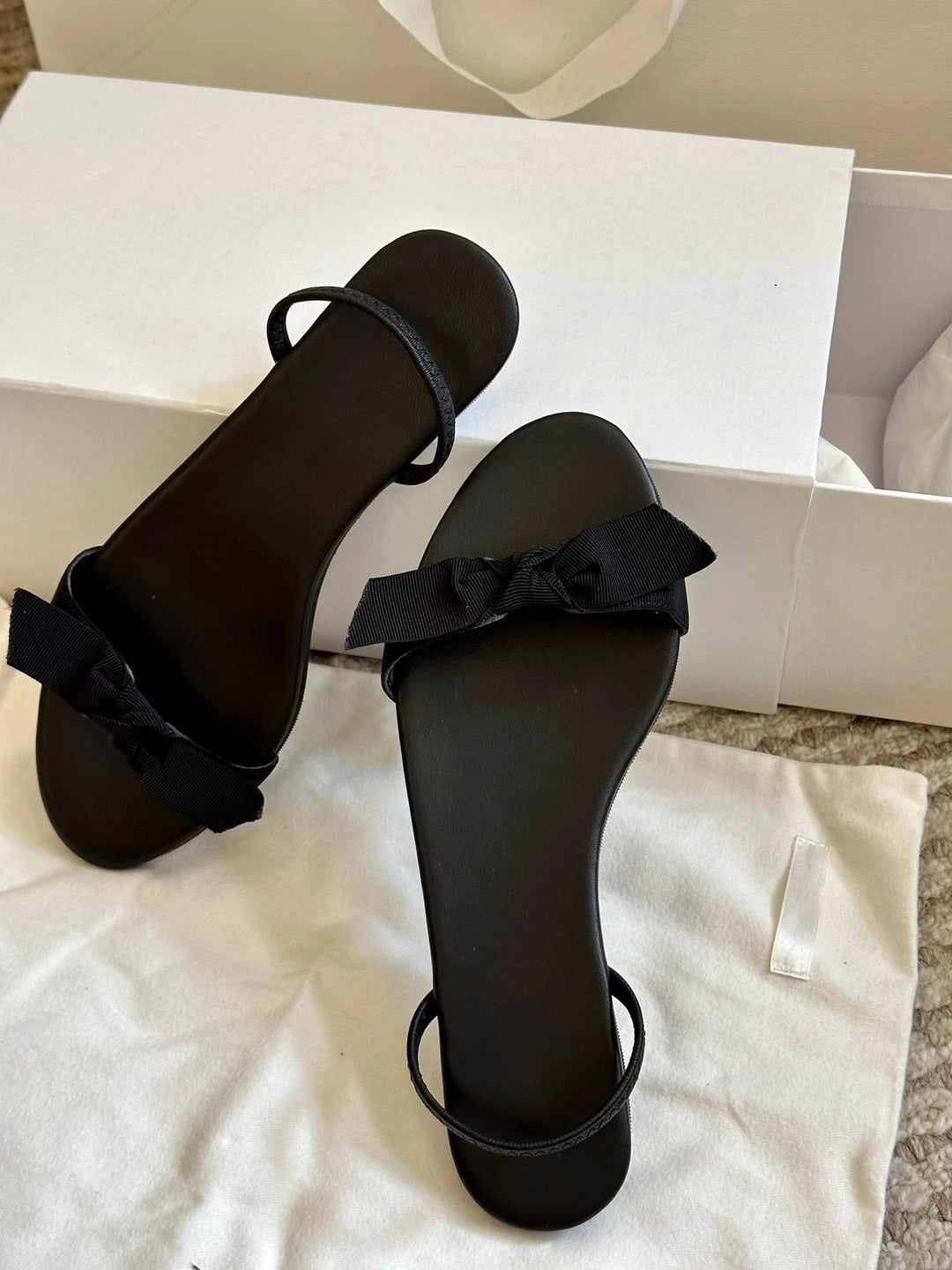 Damen elegante Flip-Flops mit raffiniertem Schleifenakzent EB
