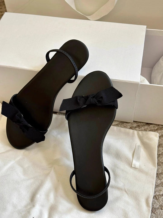Damen elegante Flip-Flops mit raffiniertem Schleifenakzent EB