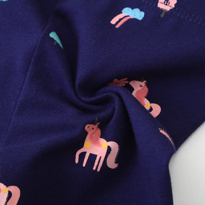 Mädchen Leggings mit buntem Einhorn-Design EB
