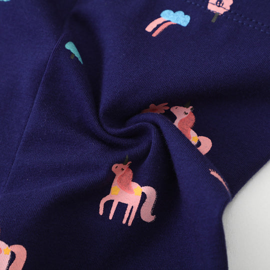 Mädchen Leggings mit buntem Einhorn-Design EB