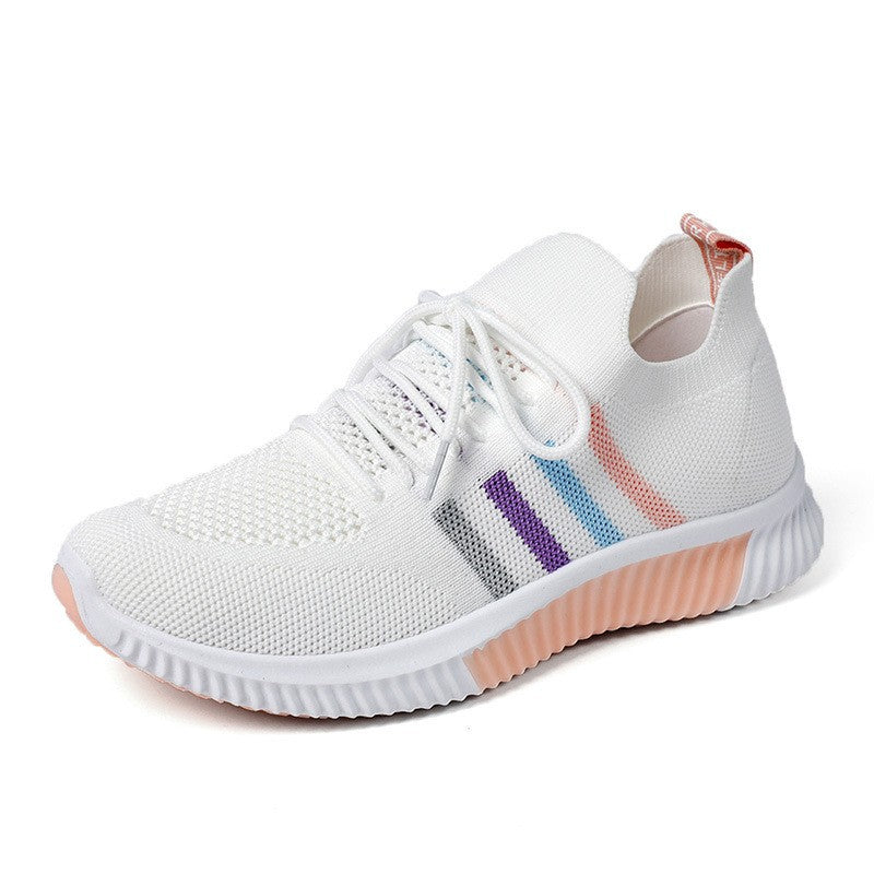 Damen Sportliche Sneaker mit atmungsaktiver Mesh-Oberfläche und dämpfender Laufsohle EB