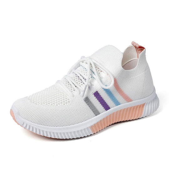 Damen Sportliche Sneaker mit atmungsaktiver Mesh-Oberfläche und dämpfender Laufsohle EB