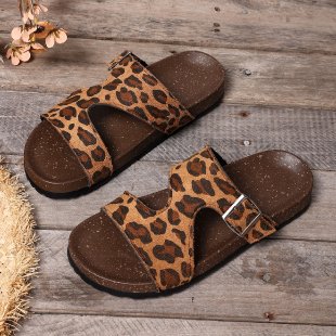 Damen komfortable Riemchensandalen mit modischem Schriftzug EB