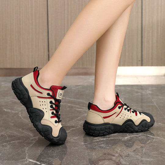 Damen Sportliche Freizeitsneaker mit atmungsaktiver Oberflächenstruktur und rutschfester Sohle EB