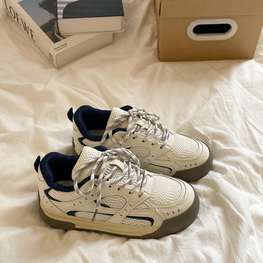 Damen Sportliche Sneaker mit atmungsaktiver Netzoberfläche und stabiler Sohle EB