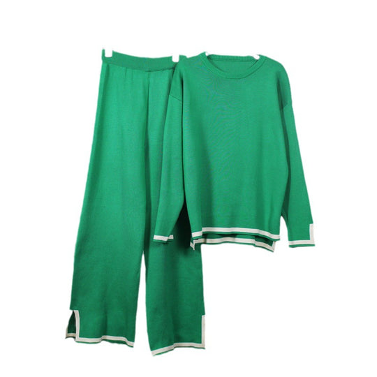 Damen Freizeit-Strickset mit kontrastierenden Abschlüssen EB
