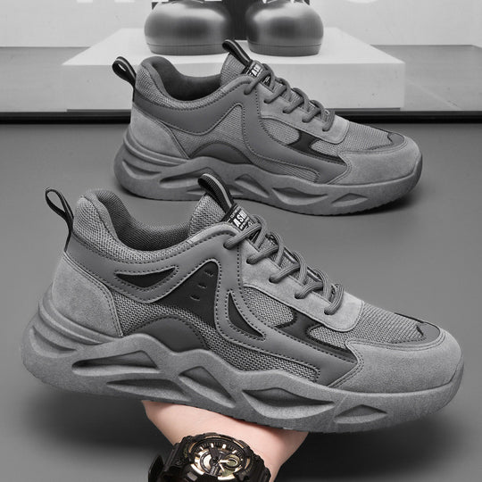 Damen Sportliche Sneakers mit atmungsaktiver Oberflächenstruktur und robustem Sohlenprofil EB