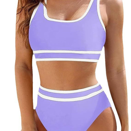 Damen Hochtailliertes Sport-Bikini-Set EB