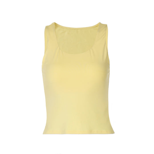 Damen Sportliches Crop-Top mit Rundhalsausschnitt EB