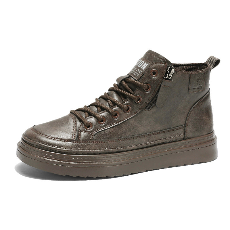 Damen Modische High-Top Stiefel mit rutschfester Sohle und praktischem Reißverschluss EB