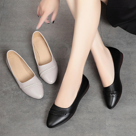 Damen Elegante Ballerinas mit modischem Flecht-Detail und flexiblem Fußbett EB