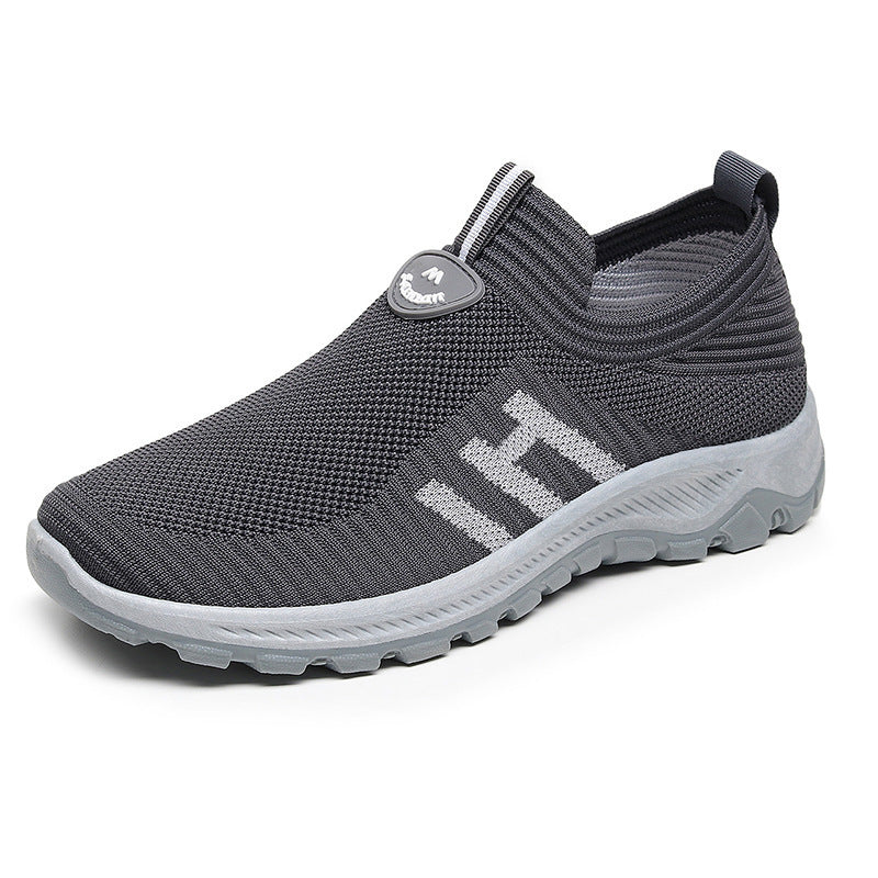 Damen Sportliche Slip-On Sneakers mit atmungsaktiver Oberflächenstruktur EB