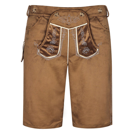 Herren nan kurze Trachtenhose mit besticktem Hosenlatz und Komfortbund EB