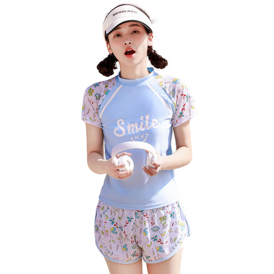 Damen UV-Schutz Bade-Set mit kurzem Arm und kurzer Hose EB
