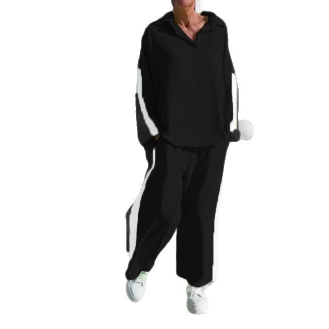 Damen modisches Freizeitanzug-Set mit sportlichem Schnitt EB