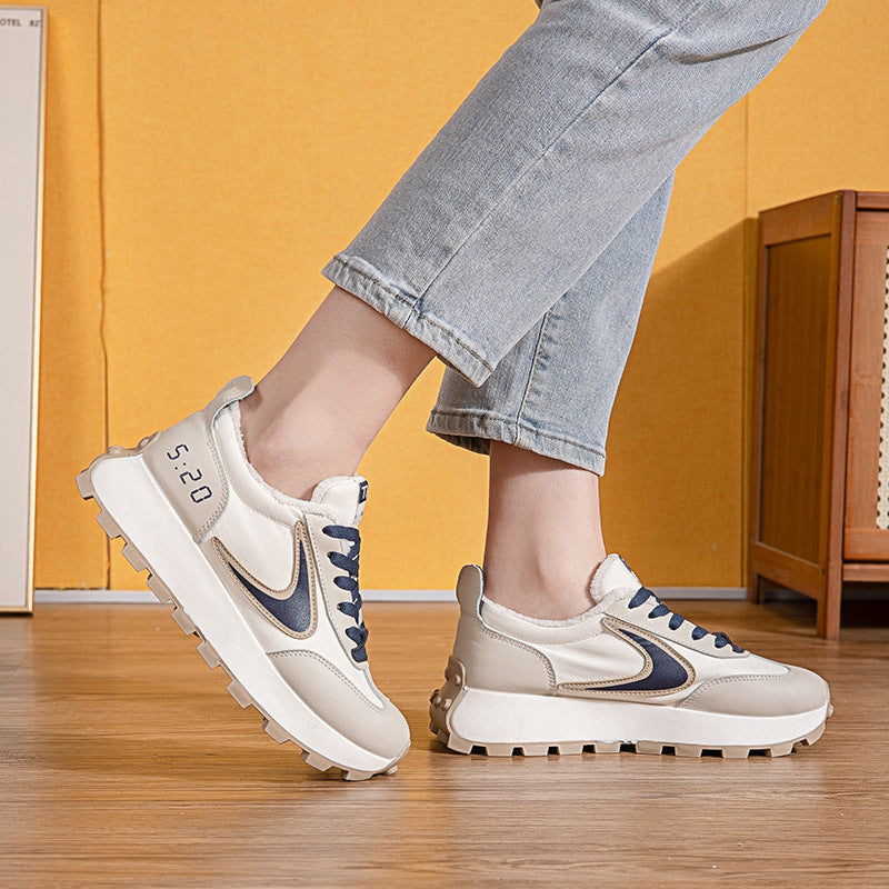 Damen Winter Sneakers mit warmem Fleece-Innenfutter und rutschfester Profilsohle EB