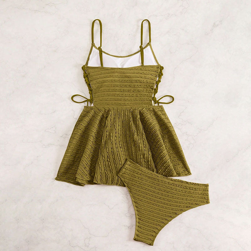 Damen Tankini mit schwingendem Rock-Design EB