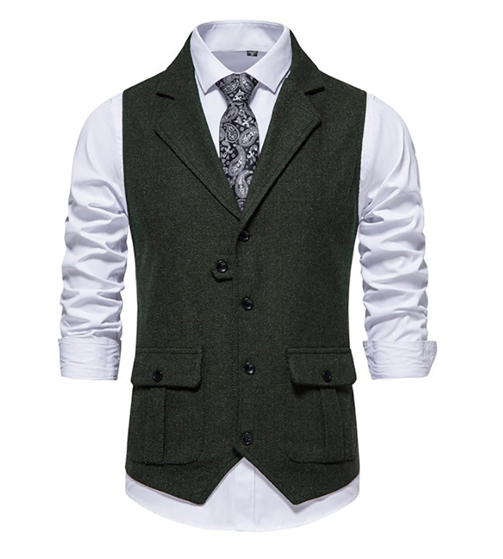 Herren eleganter Weste im klassischen Hahnentrittmuster EB
