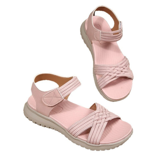Damen Freizeit-Sandalen mit geflochtenem Riemendesign und komfortabler Fußbettung EB