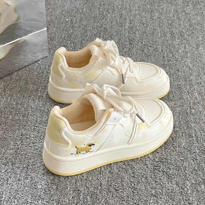 Damen Modische Sneakers mit verspieltem Tierdesign und komfortabler Sohle EB