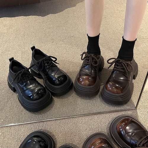 Damen modische Schnürschuhe mit rutschfester Sohle und innovativem Design EB